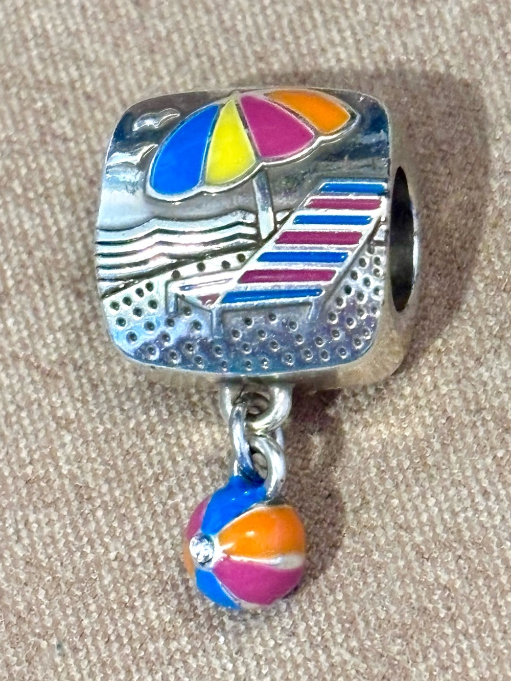 🆕Listing! Brighton Endless Summer bead Mini beach ball Engraved w Take me there!